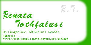renata tothfalusi business card